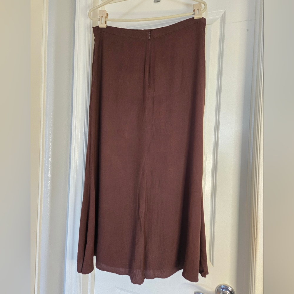 Reformation Chocolate Brown Maxi Skirt, Size Medium - Picture 2 of 5